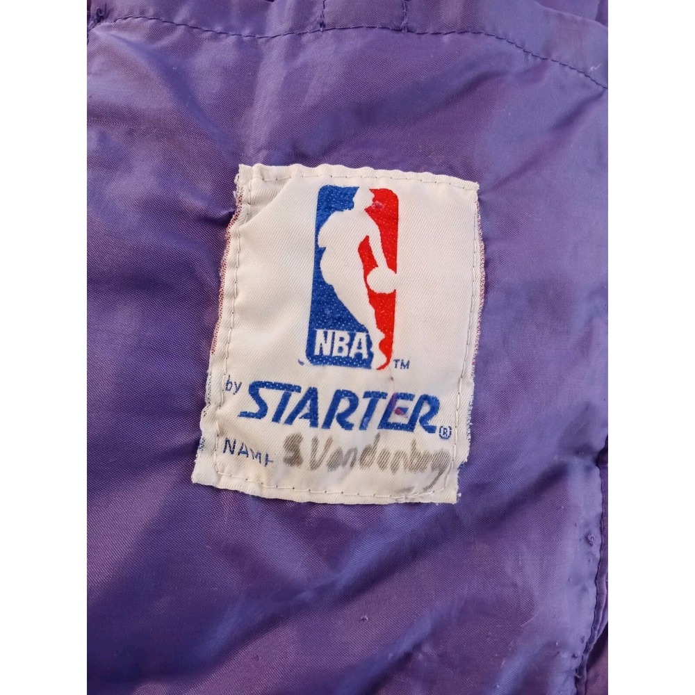 Vintage Los Angeles Lakers Jacket Mens Large Black Purple Starter *Read Descrip. - Picture 16 of 16